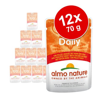 Almo Nature Daily 12 x 70 g Alimento umido per gatto