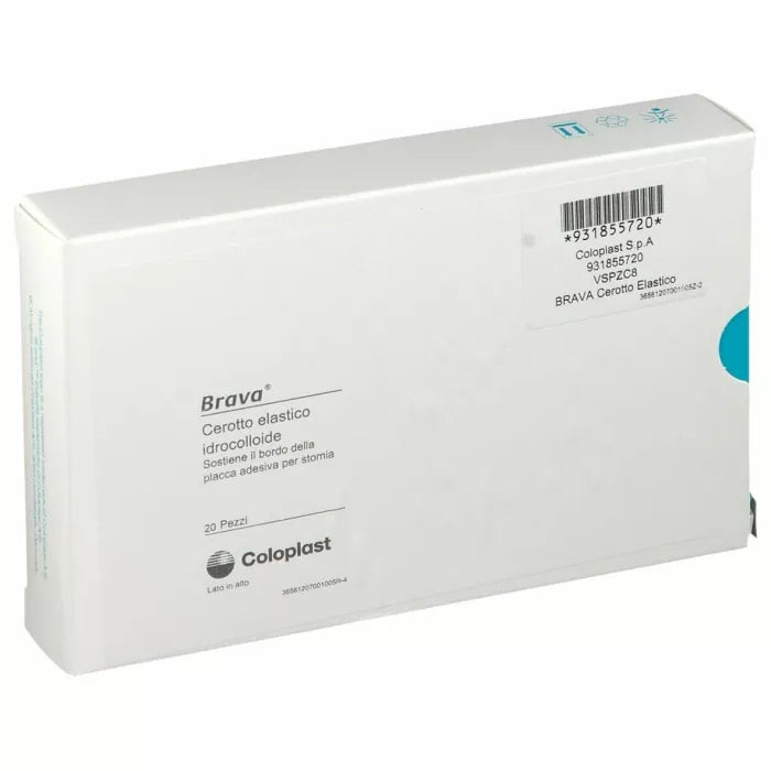 Brava cerotto elastico a mezzaluna idrocolloide per stomia 20 pezzi