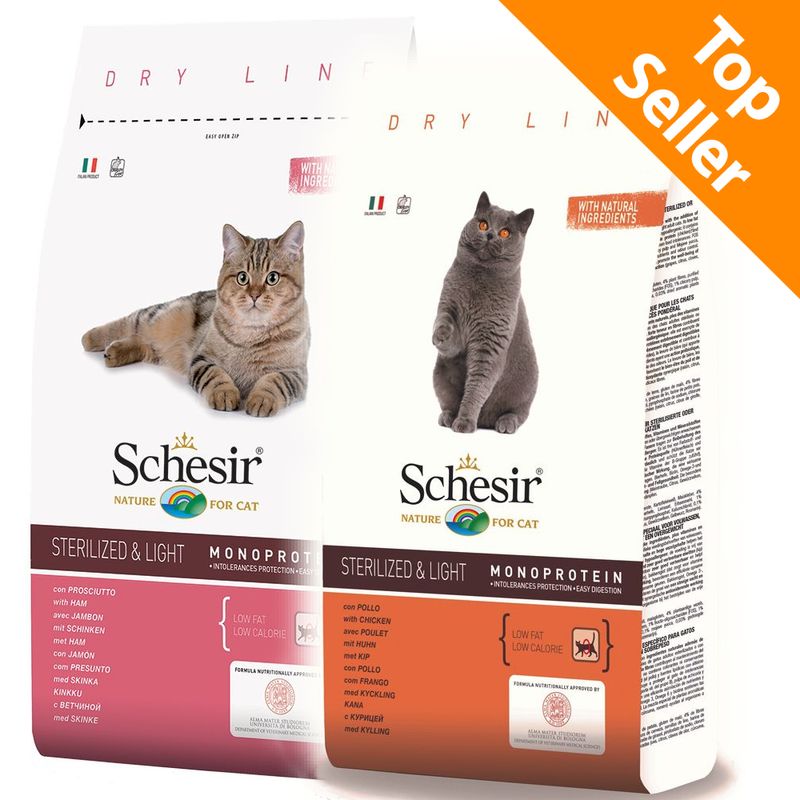 Set prova misto! 2 x 1,5 kg Schesir Sterilized & Light