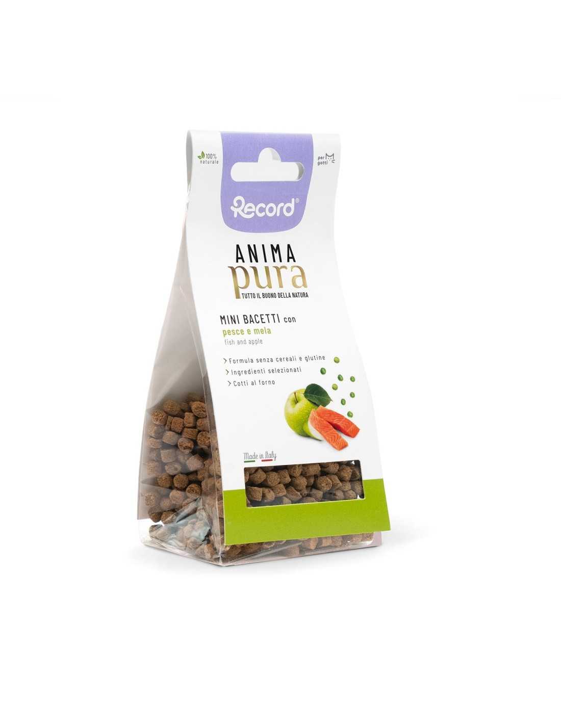 Snack per gatti Mini Bacetti pesce e mela Anima Pura 12 x 45 g