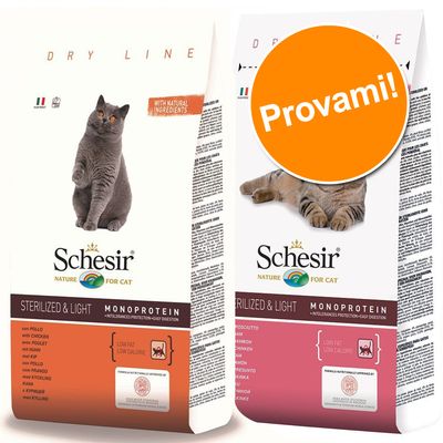 Set prova misto! 2 x 1,5 kg Schesir Sterilized & Light