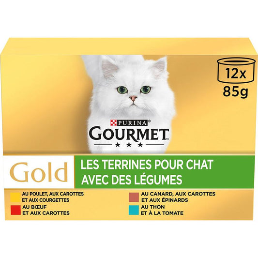 Gourmet Gold Paté 24 x 85 g Umido per gatto  con Verdure