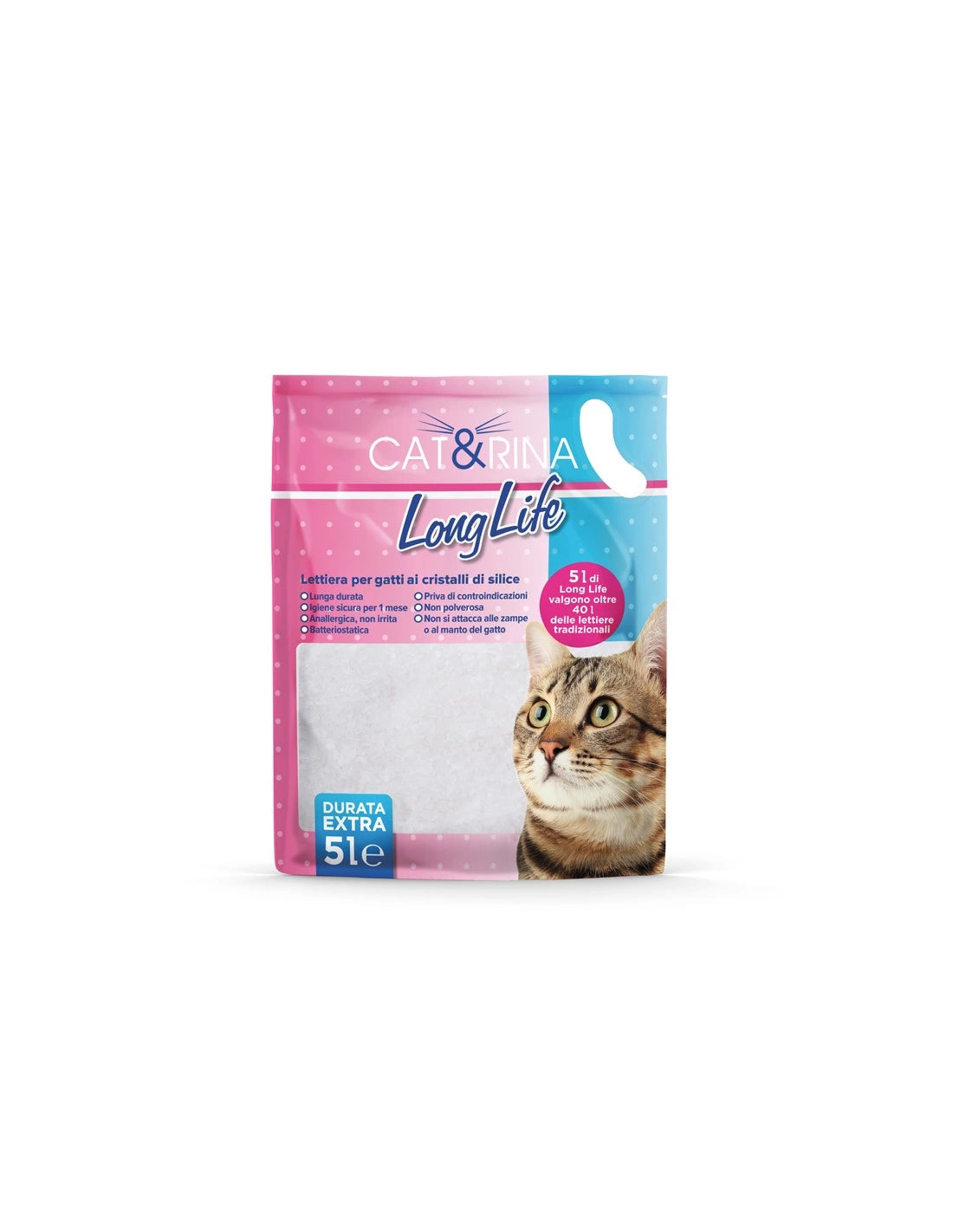 Lettiera per gatti con cristalli di silicio