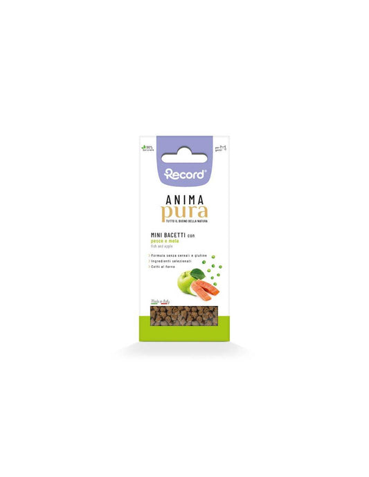 Snack per gatti Mini Bacetti pesce e mela Anima Pura 12 x 45 g