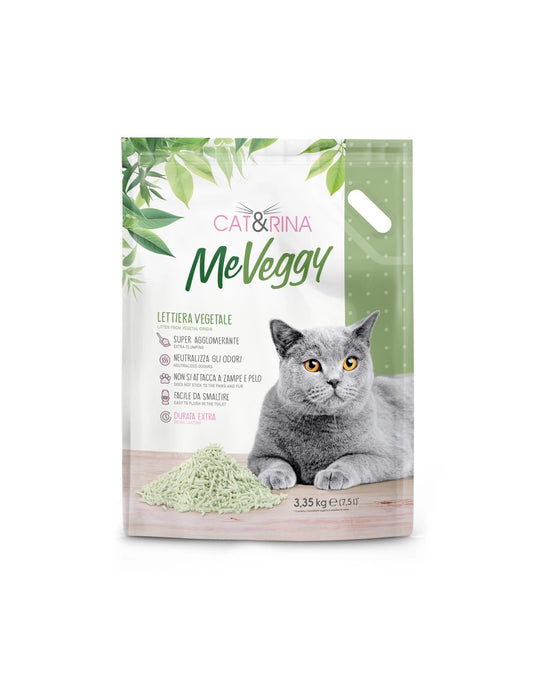 MeVeggy Lettiera naturale per gatti in fibre vegetali